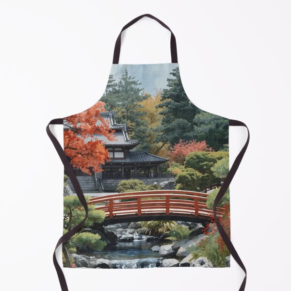 Item preview, Japanese Zen Garden Bridge Autumn Serenity Art Print designed and sold by photoart1854.