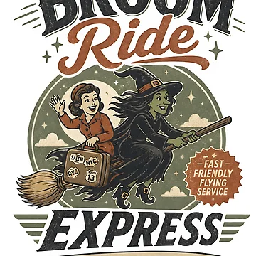 Artwork thumbnail, Broom Ride Express by CreativePrints3