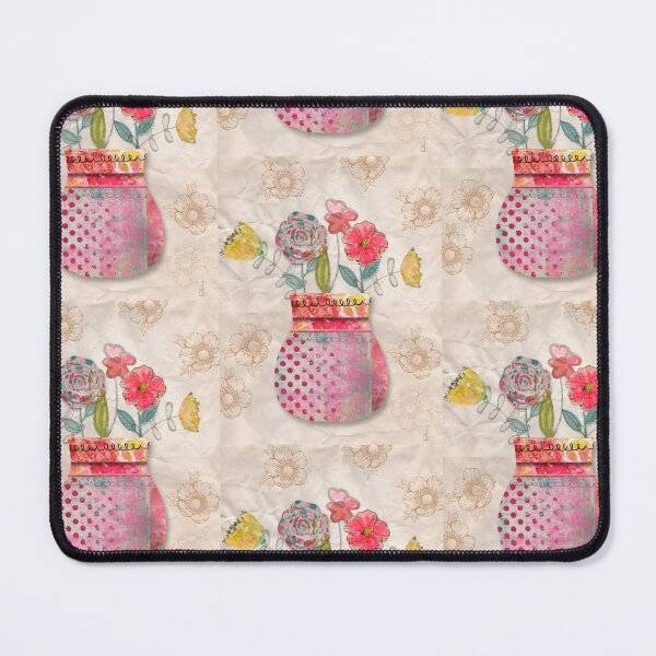 Item preview, Modern Floral Digital Collage – Polka Dots, Damask, and Botanical Art designed and sold by artbydonyale.
