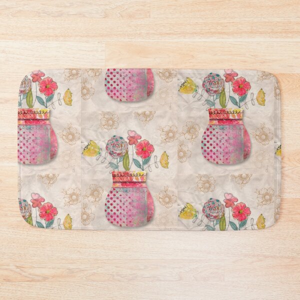 Item preview, Modern Floral Digital Collage – Polka Dots, Damask, and Botanical Art designed and sold by artbydonyale.