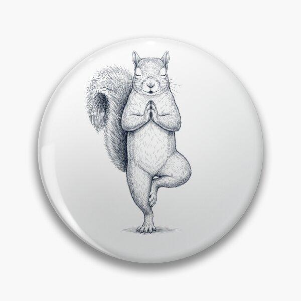 Item preview, Vintage Squirrel Yoga Tree Pose Animal Lover designed and sold by TerryConnells.