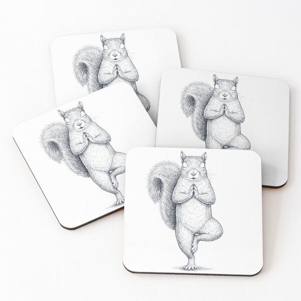 Item preview, Vintage Squirrel Yoga Tree Pose Animal Lover designed and sold by TerryConnells.