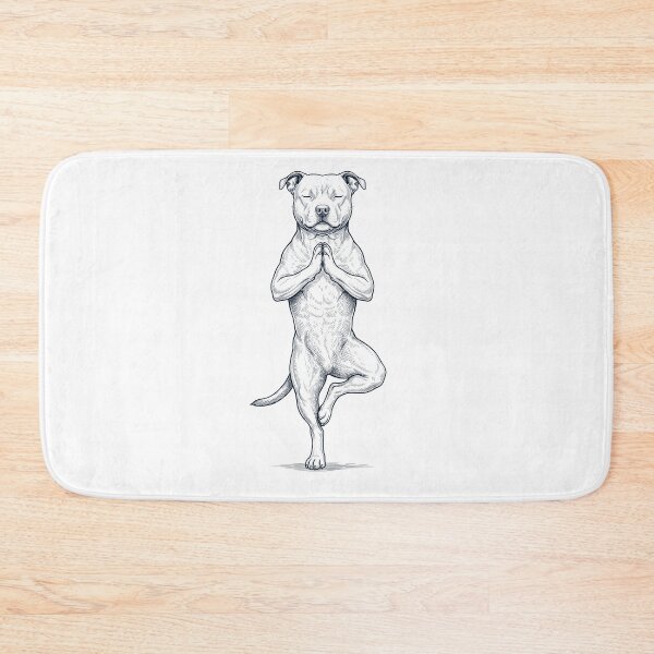 Item preview, Vintage Staffordshire Bull Terrier Yoga Tree Pose Dog Mom Lover designed and sold by TerryConnells.