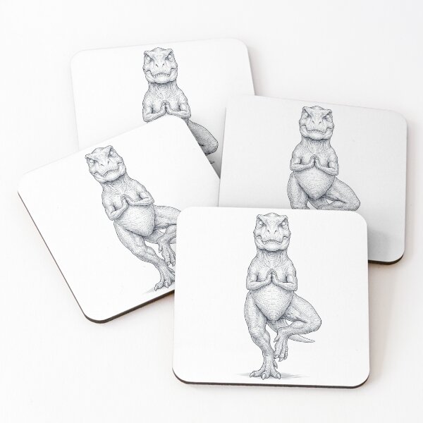 Item preview, Vintage T Rex Dinosaur Yoga Tree Pose Animal Lover designed and sold by TerryConnells.