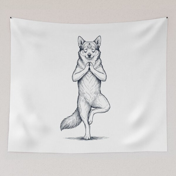 Item preview, Vintage Swedish Vallhund Yoga Tree Pose Dog Mom Lover designed and sold by TerryConnells.