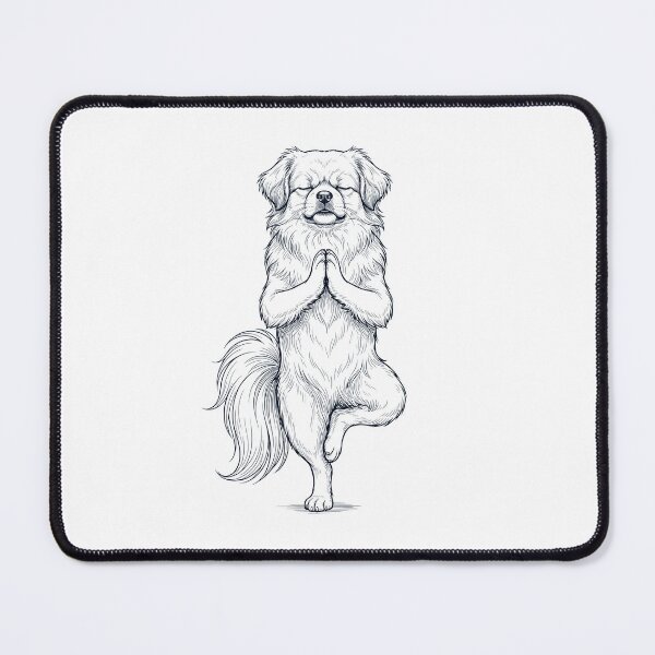 Item preview, Vintage Tibetan Spaniel Yoga Tree Pose Dog Mom Lover designed and sold by TerryConnells.