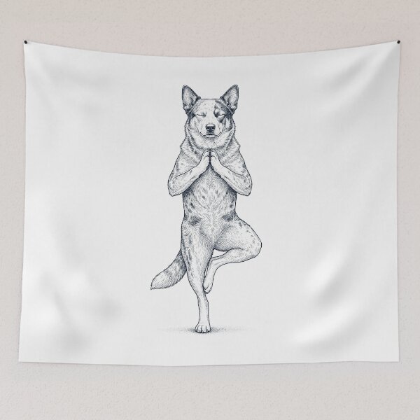 Item preview, Vintage Texas Heeler Yoga Tree Pose Dog Mom Lover designed and sold by TerryConnells.