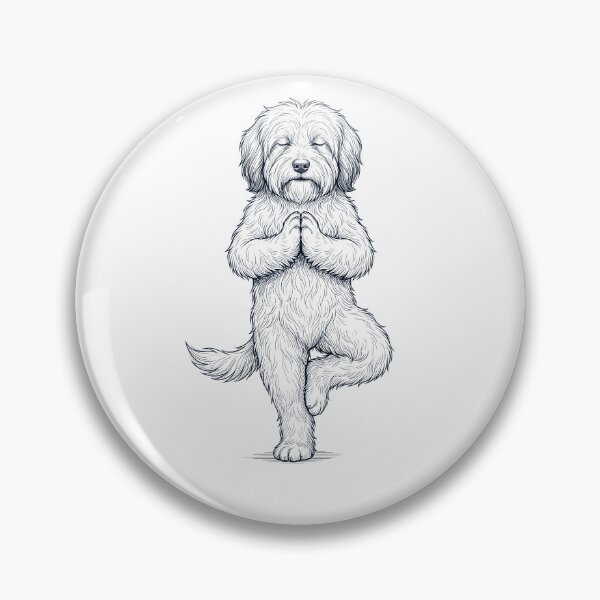Item preview, Vintage Tibetan Terrier Yoga Tree Pose Dog Mom Lover designed and sold by TerryConnells.