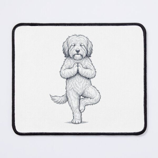 Item preview, Vintage Tibetan Terrier Yoga Tree Pose Dog Mom Lover designed and sold by TerryConnells.
