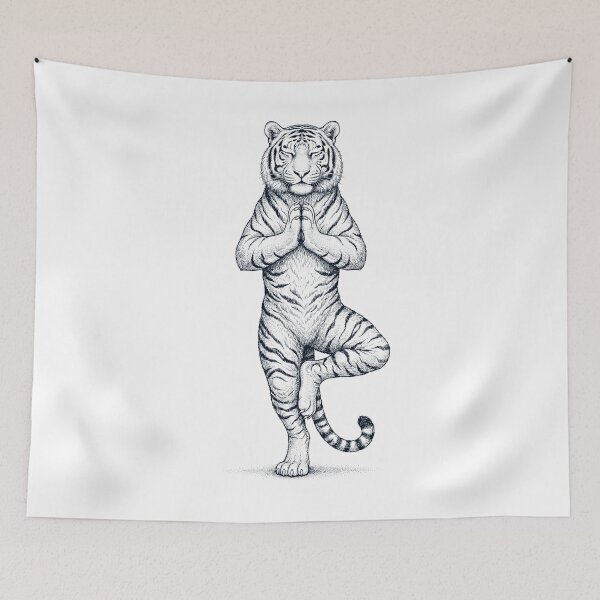 Item preview, Vintage Tiger Yoga Tree Pose Animal Lover designed and sold by TerryConnells.