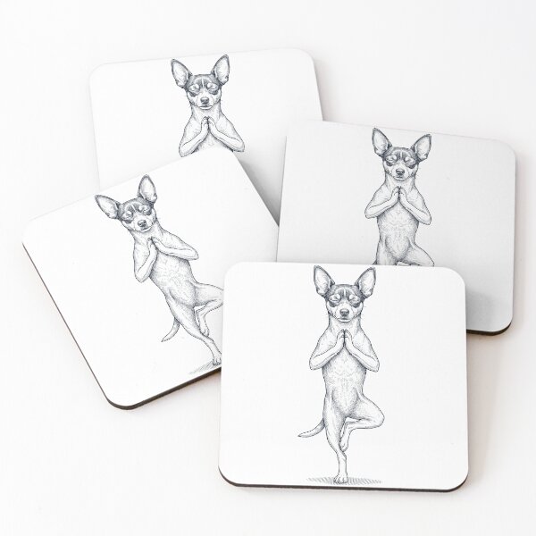 Item preview, Vintage Toy Fox Terrier Yoga Tree Pose Dog Mom Lover designed and sold by TerryConnells.