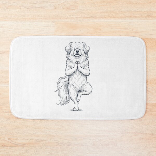 Item preview, Vintage Tibetan Spaniel Yoga Tree Pose Dog Mom Lover designed and sold by TerryConnells.