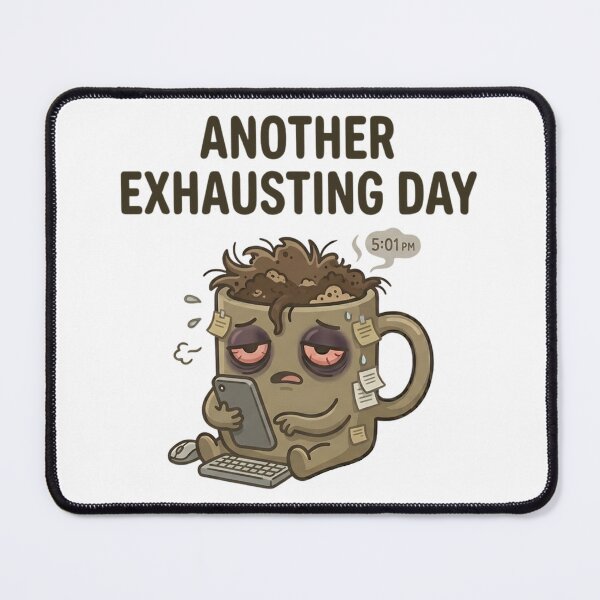 Item preview, Funny Coffee Another Exhausting Day T-Shirt – Office Burnout Meme designed and sold by DIRTYSKETCHH.