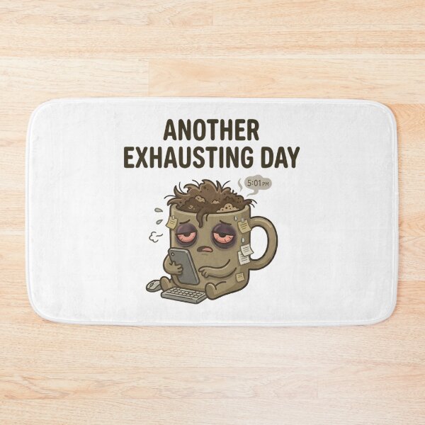 Item preview, Funny Coffee Another Exhausting Day T-Shirt – Office Burnout Meme designed and sold by DIRTYSKETCHH.