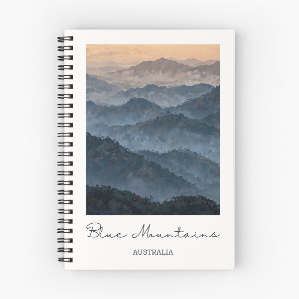 Item preview, Blue Mountains Australia Landscape Poster - Vintage Souvenir designed and sold by twentytwo ART souvenir designs.