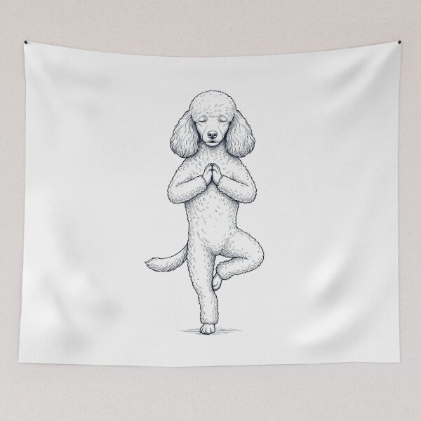 Item preview, Vintage Toy Poodle Yoga Tree Pose Dog Mom Lover designed and sold by TerryConnells.