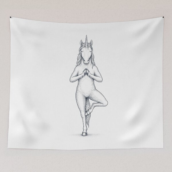 Item preview, Vintage Unicorn Yoga Tree Pose Animal Lover designed and sold by TerryConnells.