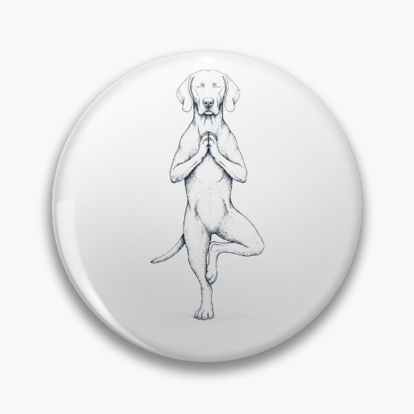 Item preview, Vintage Weimaraner Yoga Tree Pose Dog Mom Lover designed and sold by TerryConnells.
