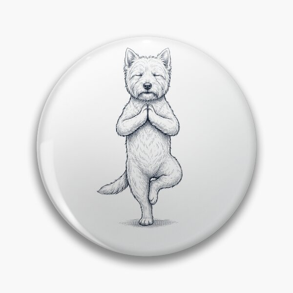 Item preview, Vintage West Highland White Terrier Yoga Tree Pose Dog Mom Lover designed and sold by TerryConnells.