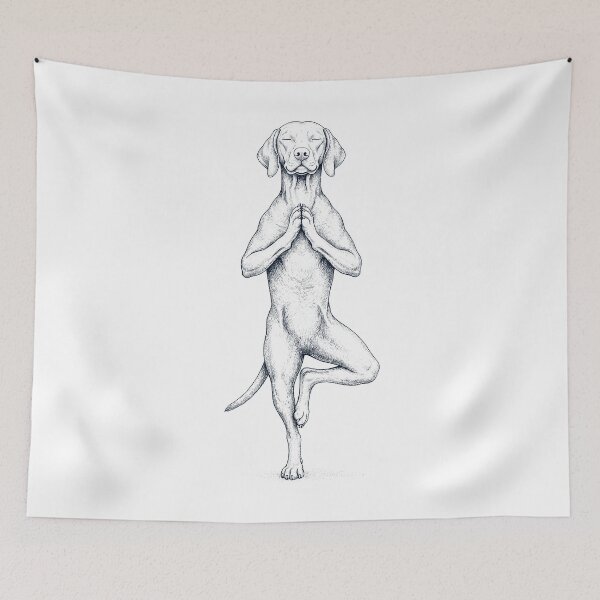 Item preview, Vintage Vizsla Yoga Tree Pose Dog Mom Lover designed and sold by TerryConnells.