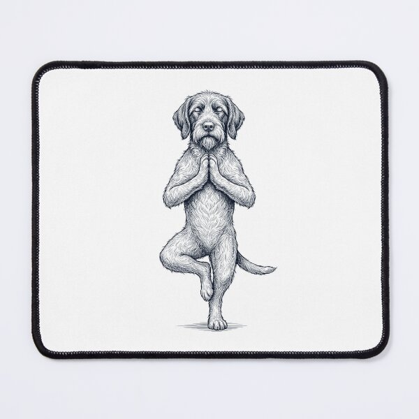 Item preview, Vintage Wirehaired Pointing Griffon Yoga Tree Pose Dog Mom Lover designed and sold by TerryConnells.