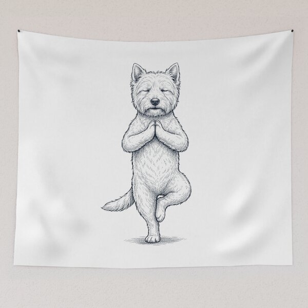 Item preview, Vintage West Highland White Terrier Yoga Tree Pose Dog Mom Lover designed and sold by TerryConnells.
