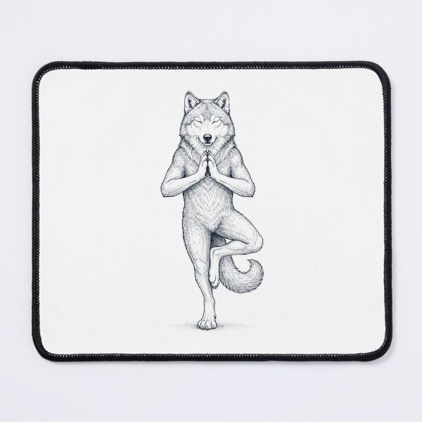 Item preview, Vintage Wolf Yoga Tree Pose Animal Lover designed and sold by TerryConnells.