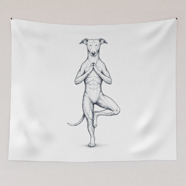 Item preview, Vintage Whippet Yoga Tree Pose Dog Mom Lover designed and sold by TerryConnells.