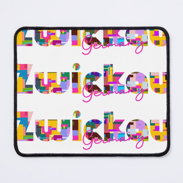 Item preview, Zwickau, Germany, Vibrant Abstract City Typography Art designed and sold by Wanderful-roads.