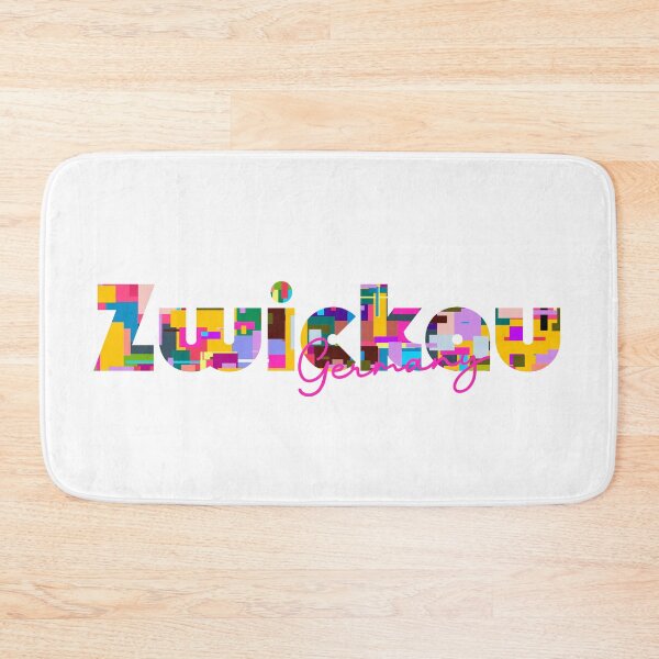 Item preview, Zwickau, Germany, Vibrant Abstract City Typography Art designed and sold by Wanderful-roads.