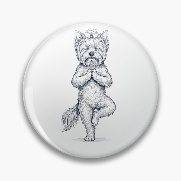 Item preview, Vintage Yorkshire Terrier Yoga Tree Pose Dog Mom Lover designed and sold by TerryConnells.