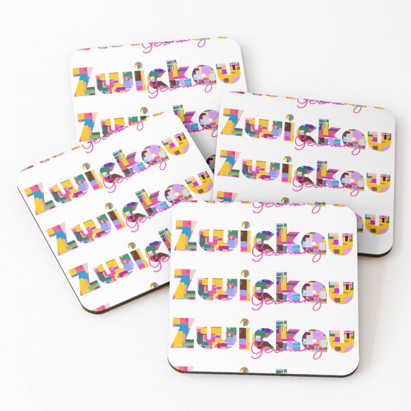 Item preview, Zwickau, Germany, Vibrant Abstract City Typography Art designed and sold by Wanderful-roads.