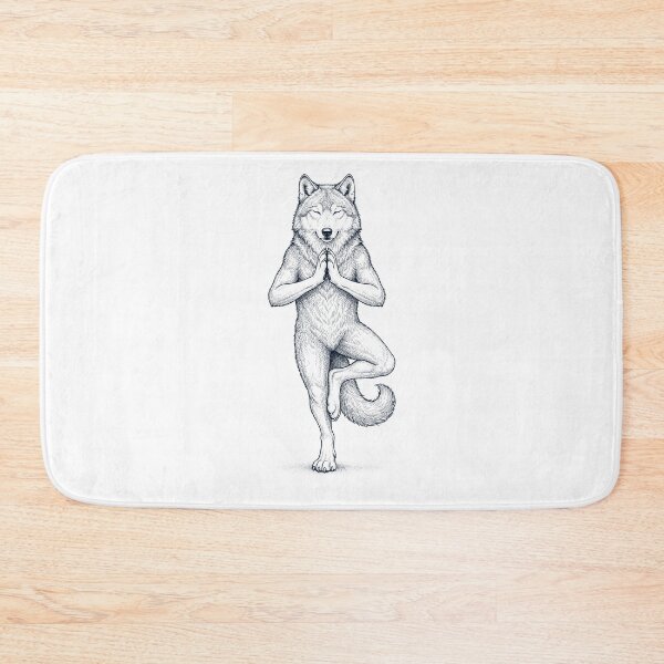 Item preview, Vintage Wolf Yoga Tree Pose Animal Lover designed and sold by TerryConnells.