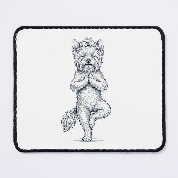 Item preview, Vintage Yorkshire Terrier Yoga Tree Pose Dog Mom Lover designed and sold by TerryConnells.