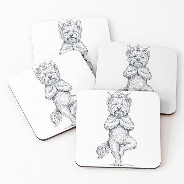 Item preview, Vintage Yorkshire Terrier Yoga Tree Pose Dog Mom Lover designed and sold by TerryConnells.