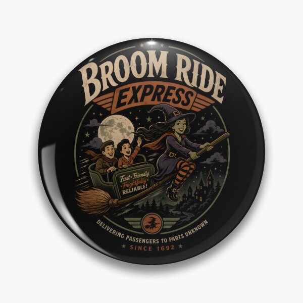 Item preview, Broom Ride Express designed and sold by CreativePrints3.