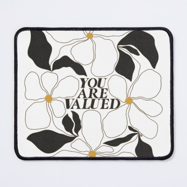 Item preview, You Are Valued Floral Self-Care Aesthetic Design designed and sold by The craft.