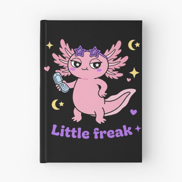 Item preview, Little Freak Kawaii Pink Axolotl Y2K Star Sticker designed and sold by CrystalMineArts.
