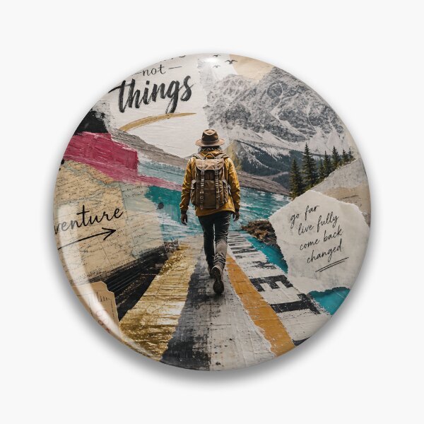 Item preview, COLLECT MOMENTS NOT THINGS — Travel Collage Poster designed and sold by Jandedan.