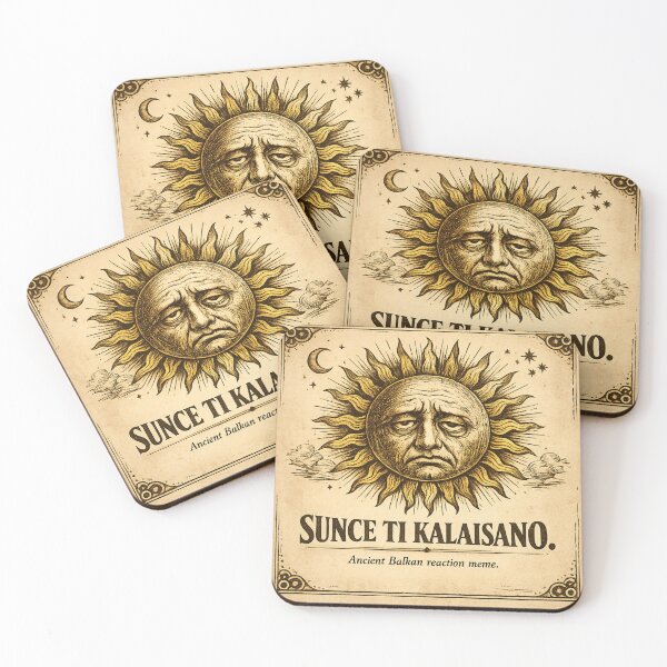 Item preview, Sunce Ti Kalaisano – Vintage Balkan Reaction Meme designed and sold by InnerwayStudio.