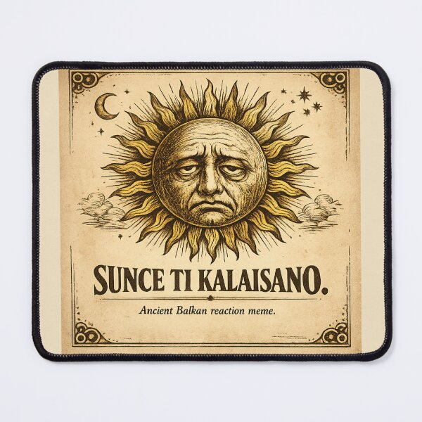 Item preview, Sunce Ti Kalaisano – Vintage Balkan Reaction Meme designed and sold by InnerwayStudio.