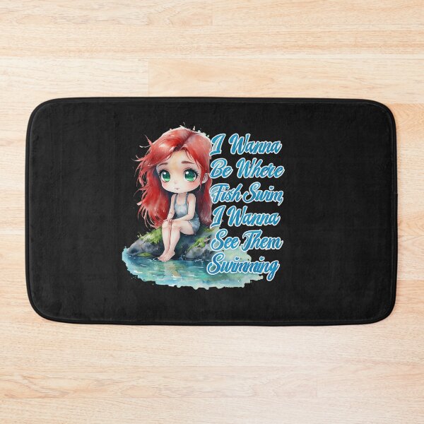 Item preview, Reverse Little Mermaid Chibi Girl Longing For The Ocean designed and sold by ArtisticDesignsbyLinda.