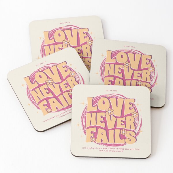 Item preview, Love Never Fails Retro Christian Graphic Tee Inspirational Streetwear Shirt designed and sold by Groovy Looks.