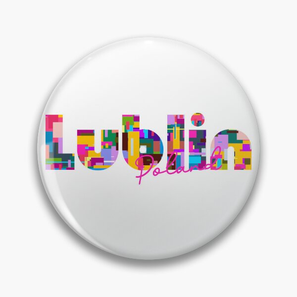 Item preview, Lublin, Poland, Vibrant Abstract City Typography Art designed and sold by Wanderful-roads.