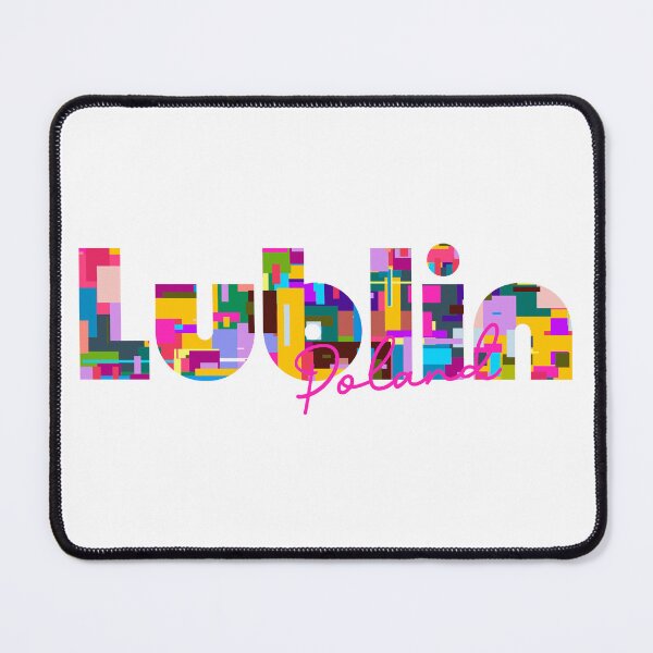Item preview, Lublin, Poland, Vibrant Abstract City Typography Art designed and sold by Wanderful-roads.