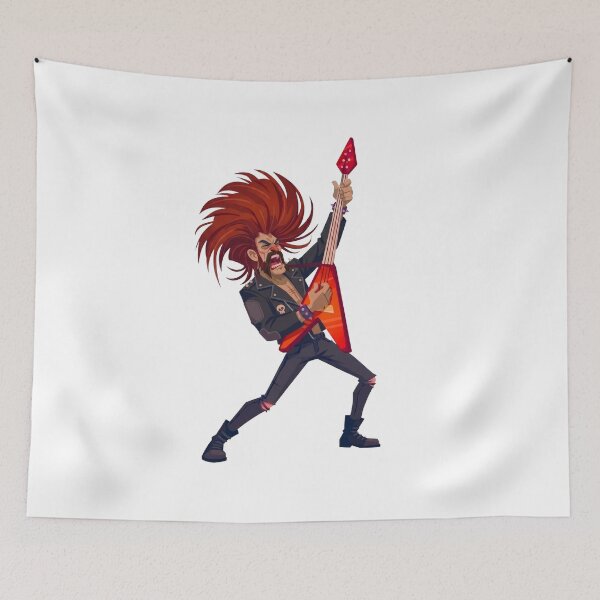 Item preview, Heavy Metal Rocker Guitarist Cartoon designed and sold by IYI.