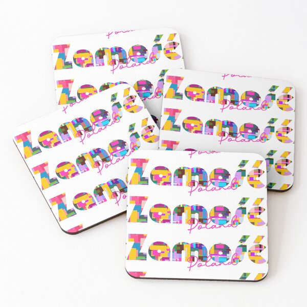 Item preview, Zamość, Poland, Vibrant Abstract City Typography Art designed and sold by Wanderful-roads.
