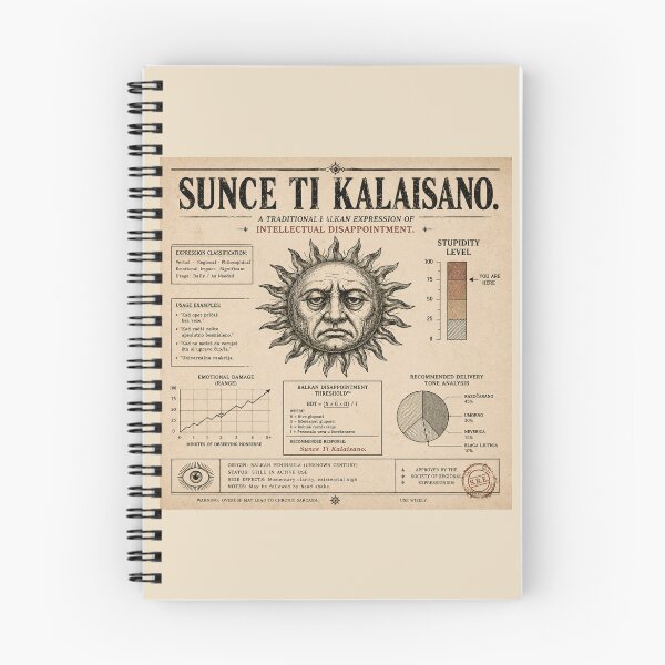 Item preview, Sunce Ti Kalaisano – Balkan Intellectual Disappointment Chart designed and sold by InnerwayStudio.