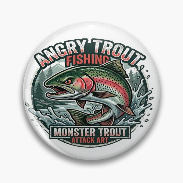 Item preview, Angry Rainbow Trout Fishing - Monster Trout Attack Art designed and sold by ClaussShop.