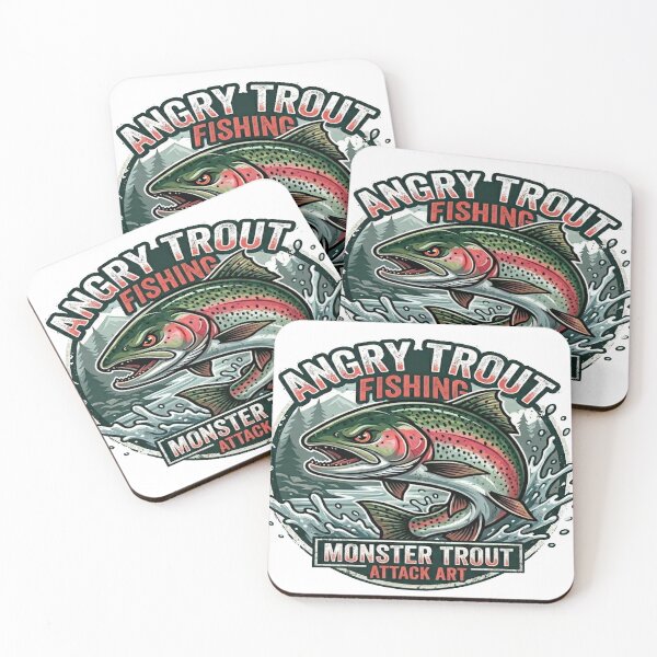 Item preview, Angry Rainbow Trout Fishing - Monster Trout Attack Art designed and sold by ClaussShop.